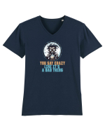 YOU SAY CRAZY LIKE IT`S A BAD THING - MAD SCIENTIST 1  Tricou mânecă scurtă guler V Bărbat Presenter