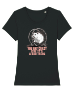 YOU SAY CRAZY LIKE IT`S A BAD THING - HAMSTER  Tricou mânecă scurtă guler larg fitted Damă Expresser