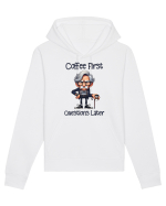 Coffee First Questions Later | Grandpa | Bunicul Tafnos Hanorac Unisex Drummer