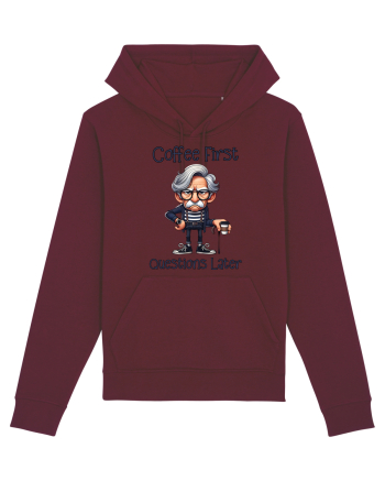 Coffee First Questions Later | Grandpa | Bunicul Tafnos Burgundy
