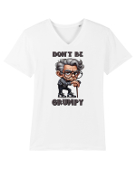 Don't Be Grumpy | Grandpa | Bunicul Tafnos Tricou mânecă scurtă guler V Bărbat Presenter