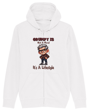 Grumpy Is Not A Mood It's A Lifestyle | Grandpa | Bunicul Tafnos White