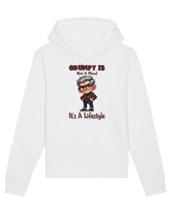Grumpy Is Not A Mood It's A Lifestyle | Grandpa | Bunicul Tafnos White