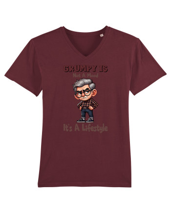 Grumpy Is Not A Mood It's A Lifestyle | Grandpa | Bunicul Tafnos Burgundy