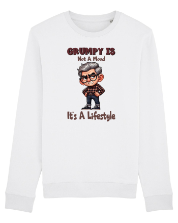 Grumpy Is Not A Mood It's A Lifestyle | Grandpa | Bunicul Tafnos White