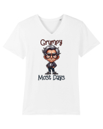 Grumpy Most Days | Grandpa | Bunicul Tafnos Tricou mânecă scurtă guler V Bărbat Presenter