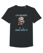 I'm Grumpy Deal With It | Grandpa | Bunicul Tafnos Tricou mânecă scurtă guler larg Bărbat Skater