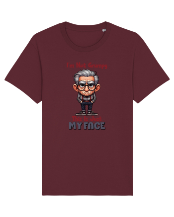 I'm Not Grumpy This Is Just My Face | Grandpa | Bunicul Tafnos Burgundy