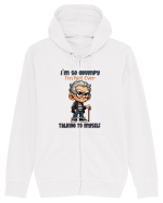 I'm So Grumpy I'm Not Ever Talking To Myself | Grandpa | Bunicul Tafnos Hanorac cu fermoar Unisex Connector