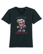 Less Talk More Coffee | Grandpa | Bunicul Tafnos Tricou mânecă scurtă guler V Bărbat Presenter