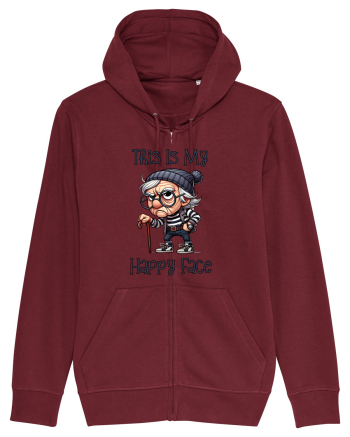 This Is My Happy Face | Grandpa | Bunicul Tafnos Burgundy