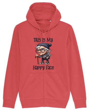 This Is My Happy Face | Grandpa | Bunicul Tafnos Carmine Red