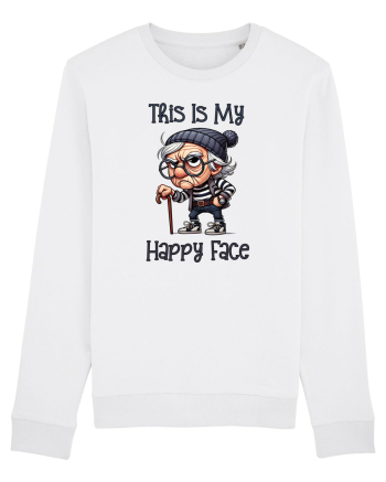 This Is My Happy Face | Grandpa | Bunicul Tafnos White