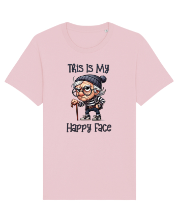 This Is My Happy Face | Grandpa | Bunicul Tafnos Cotton Pink