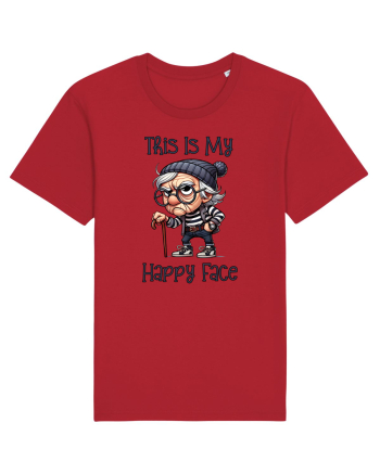 This Is My Happy Face | Grandpa | Bunicul Tafnos Red