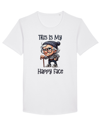 This Is My Happy Face | Grandpa | Bunicul Tafnos White