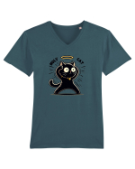 Holy cat 1 Tricou mânecă scurtă guler V Bărbat Presenter