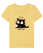 Holy cat 3 Tricou mânecă scurtă guler larg fitted Damă Expresser