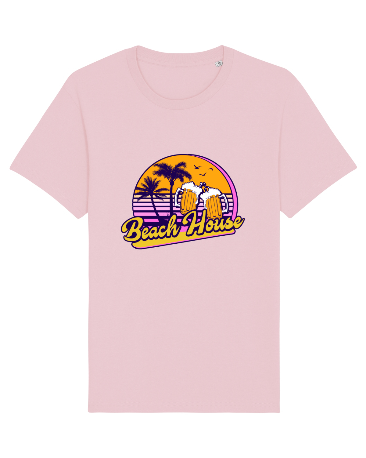 Tricou mânecă scurtă Unisex Rocker Cotton Pink