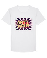 ANTI WAR - ANTI RAZBOI Tricou mânecă scurtă guler larg Bărbat Skater