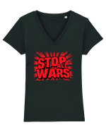 STOP ALL WARS - OPRITI TOATE RAZBOAIELE Tricou mânecă scurtă guler V Damă Evoker