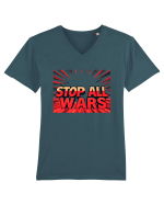 STOP ALL WARS - OPRITI TOATE RAZBOAIELE 2 Tricou mânecă scurtă guler V Bărbat Presenter