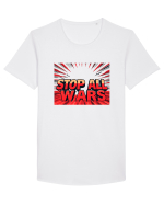 STOP ALL WARS - OPRITI TOATE RAZBOAIELE 2 Tricou mânecă scurtă guler larg Bărbat Skater