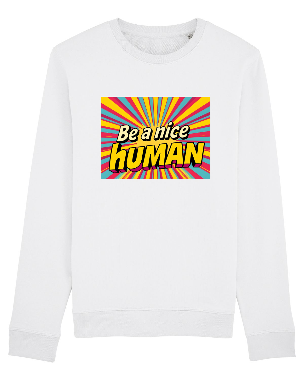 Bluză mânecă lungă Unisex Rise White