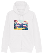 BE A NICE HUMAN - FII UN OM BUN 2 Hanorac cu fermoar Unisex Connector
