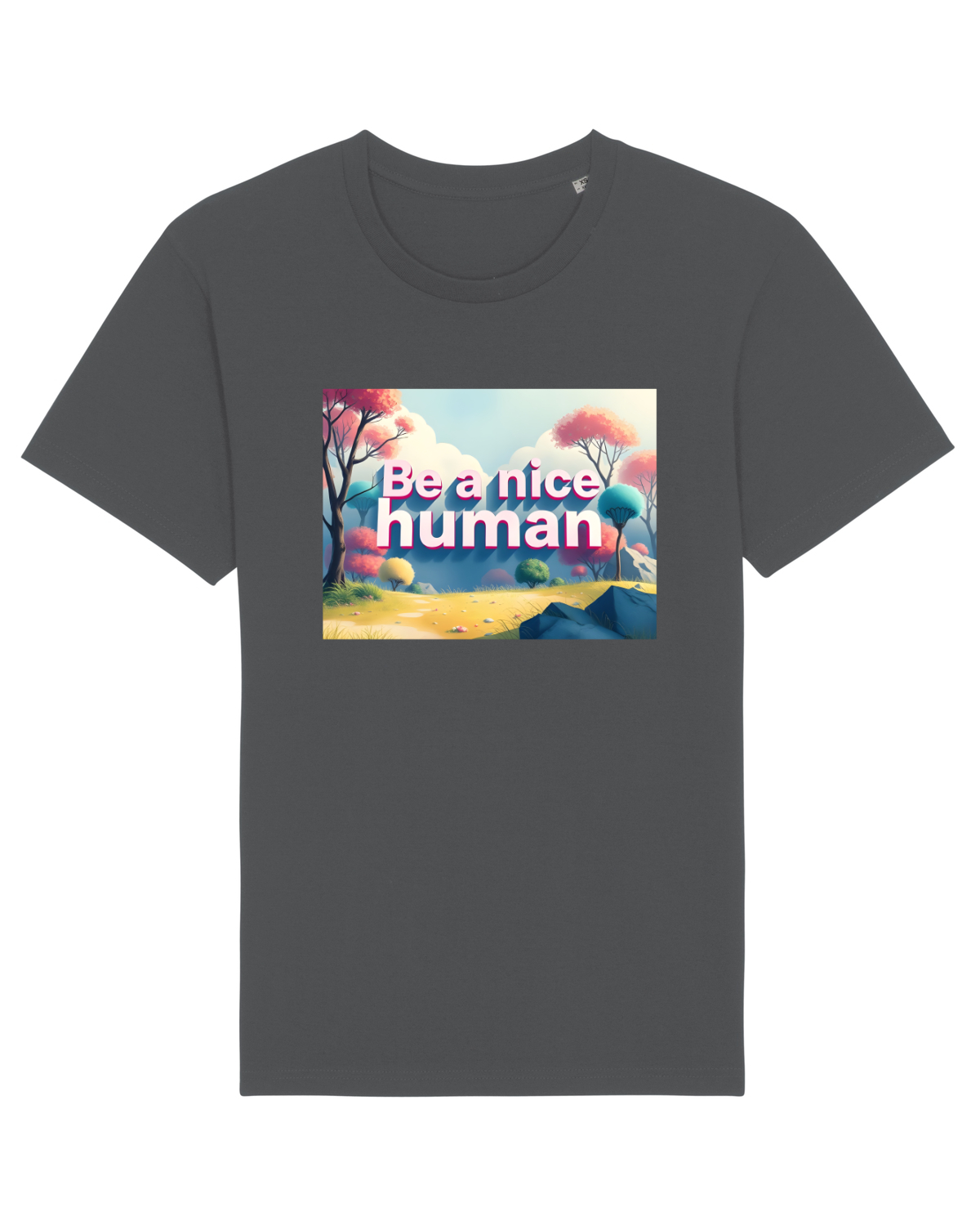 Tricou mânecă scurtă Unisex Rocker Anthracite