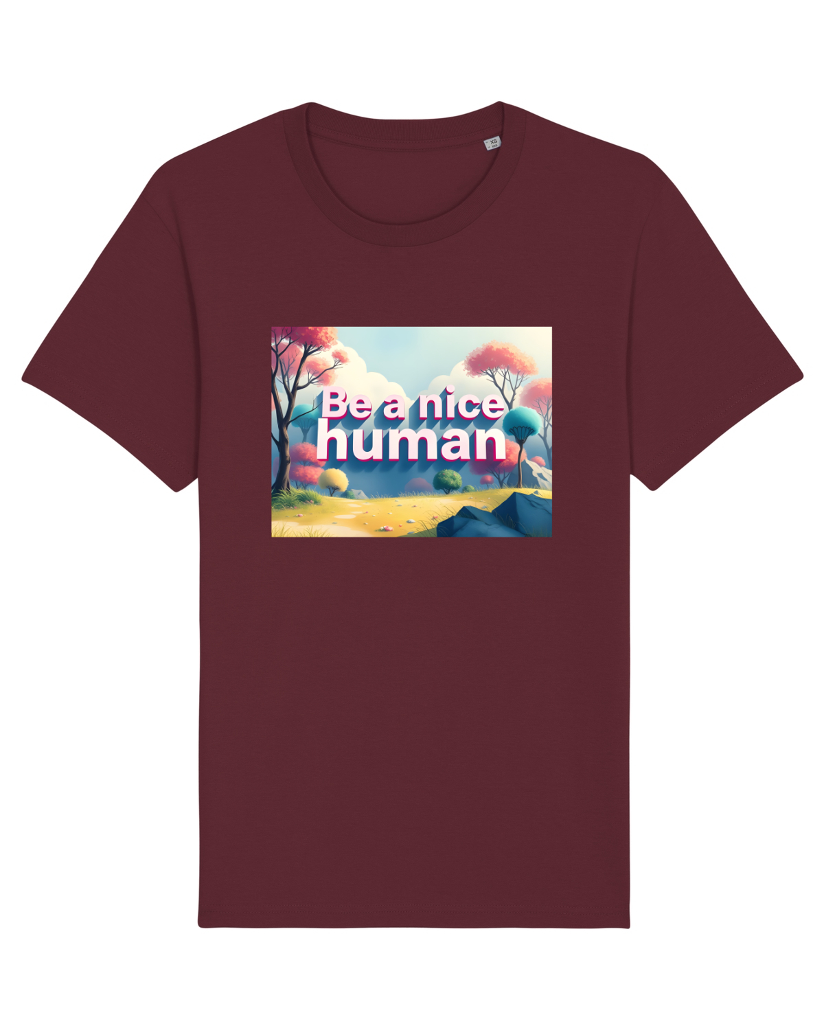 Tricou mânecă scurtă Unisex Rocker Burgundy