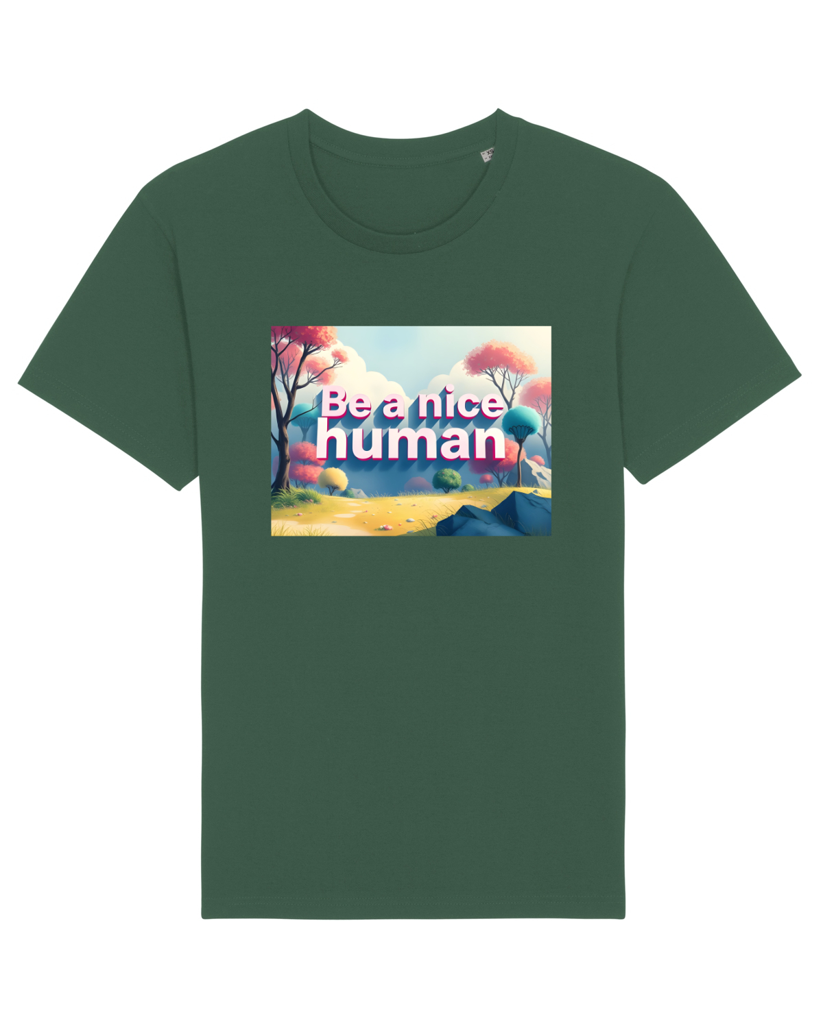 Tricou mânecă scurtă Unisex Rocker Bottle Green