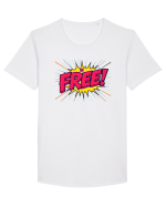 BE FREE - FII LIBER! Tricou mânecă scurtă guler larg Bărbat Skater