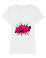 RESPECT! Tricou mânecă scurtă guler V Damă Evoker