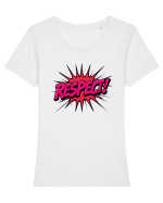 RESPECT! Tricou mânecă scurtă guler larg fitted Damă Expresser