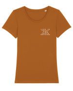 Life is cruel and time feels nothing Tricou mânecă scurtă guler larg fitted Damă Expresser