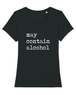 May contain alcohol Tricou mânecă scurtă guler larg fitted Damă Expresser