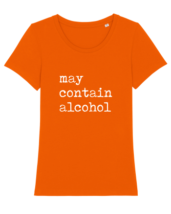 May contain alcohol Bright Orange