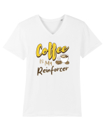 Coffee is my Reinforcer Tricou mânecă scurtă guler V Bărbat Presenter