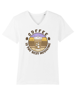 Coffee Tricou mânecă scurtă guler V Bărbat Presenter