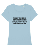The Only Person Tricou mânecă scurtă guler larg fitted Damă Expresser