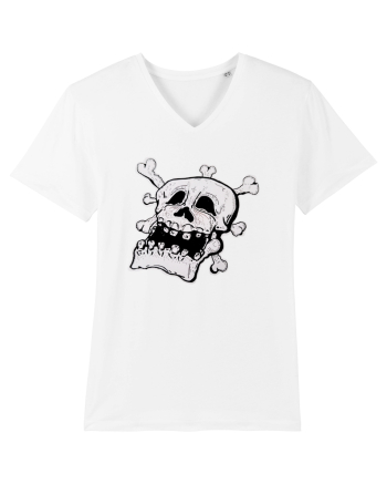 Tired Skull Head White
