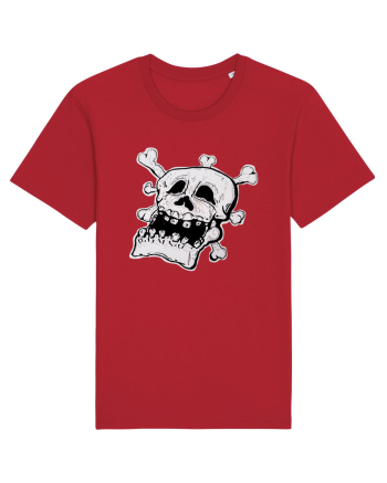 Tired Skull Head Red