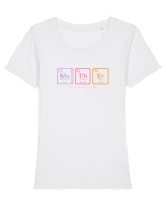 MOTHER periodic table elements  Tricou mânecă scurtă guler larg fitted Damă Expresser