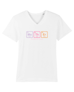 MOTHER periodic table elements  Tricou mânecă scurtă guler V Bărbat Presenter