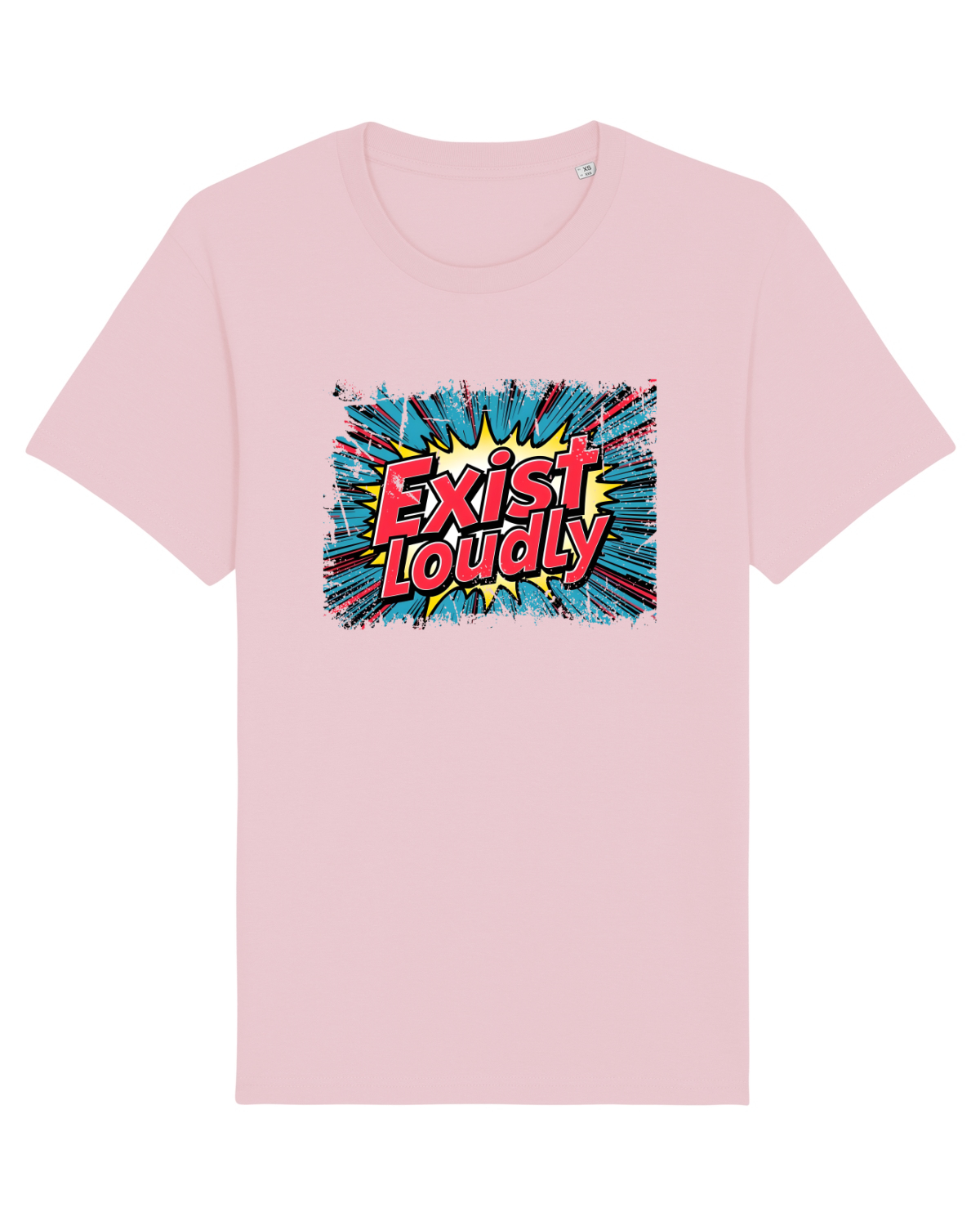 Tricou mânecă scurtă Unisex Rocker Cotton Pink
