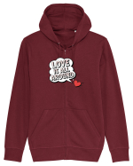  LOVE IS ALL AROUND Iubirea e peste tot Hanorac cu fermoar Unisex Connector
