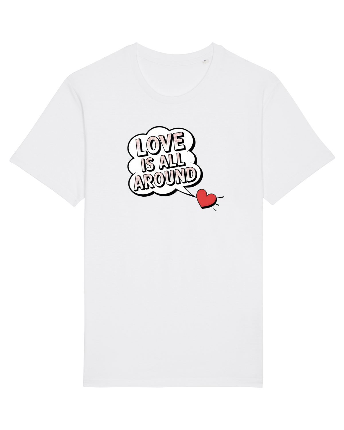 Tricou mânecă scurtă Unisex Rocker White