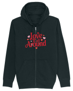  LOVE IS ALL AROUND 2  Iubirea e peste tot Hanorac cu fermoar Unisex Connector