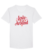  LOVE IS ALL AROUND 2  Iubirea e peste tot Tricou mânecă scurtă guler larg Bărbat Skater